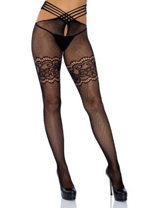 Wrap Around Crotchless Pantyhose