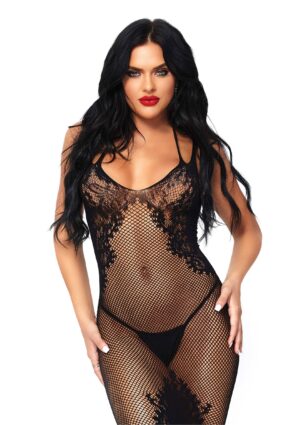 Strap Halter Dress with Faux Lace Up Back
