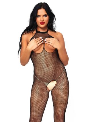 Bodystocking with Open Bust and Crotch