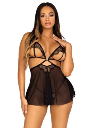 Open Cup Babydoll and Matching Panty